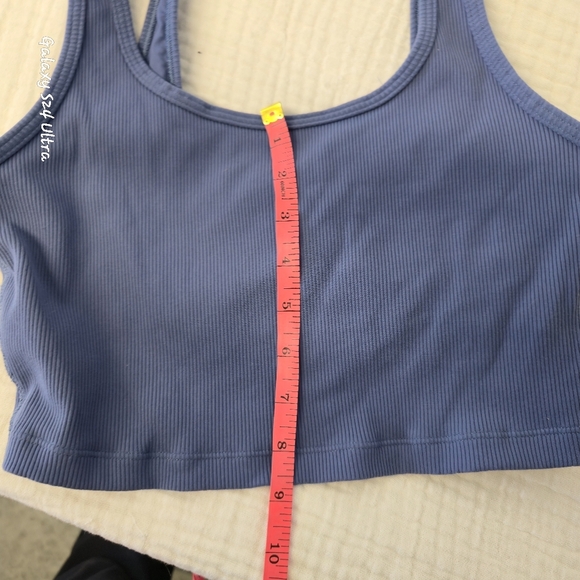 Offline by Aerie Blue Ribbed Bralette - Large - Comfy Chic - Picture 3 of 7